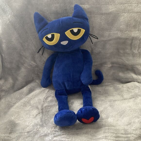 Pete the Cat Blue Plush Doll Stuffed Animal Toy Kohls Cares for Kids Heart 14" - Picture 3 of 11
